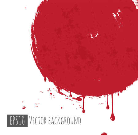 Brignt grunge background with big red splashesのイラスト素材