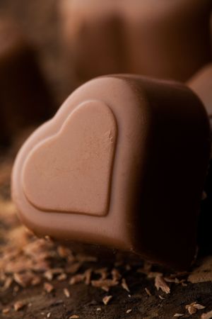 Delicious chocolate heart for valentines day