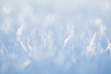 Close up of snow with ice crystals