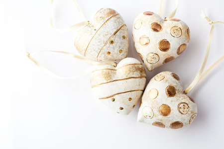 Cute heart shape decorations for valentine's day or Christmasの写真素材