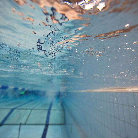 Water in pool underwaterの写真素材