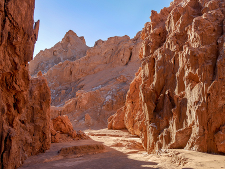 Valle de la Luna, red rocks Chileの写真素材