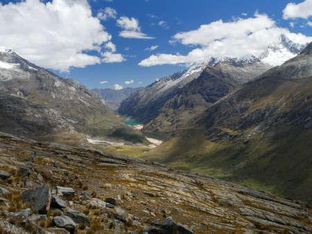 cordillera blanca trail huayhuash, overnight/ campingの写真素材