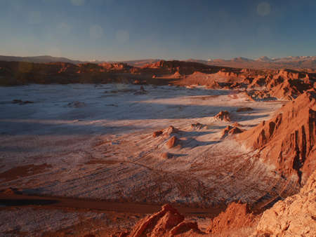valle de la luna sunset Chileの写真素材