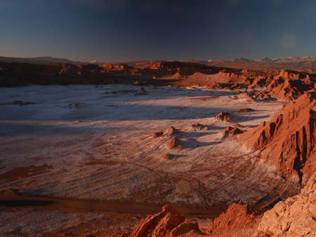 valle de la luna sunset Chileの写真素材
