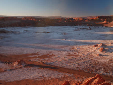 valle de la luna sunset Chileの写真素材