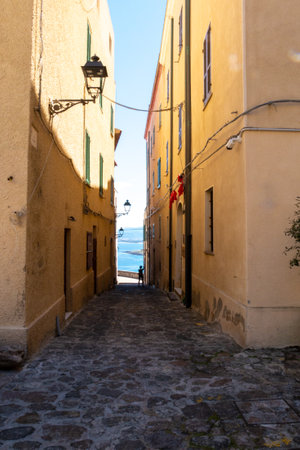 the italian island sardinia in mediterranean seaの写真素材