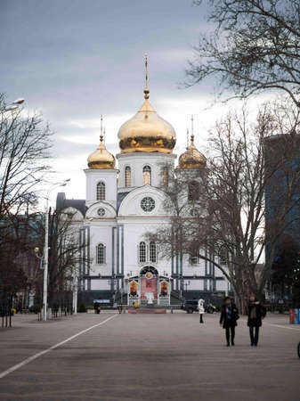 Cathedral of St. Alexander Nevsky in Krasnodarの写真素材