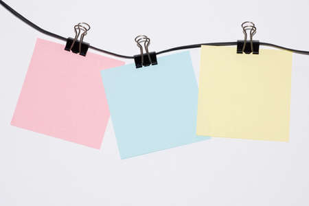 stick note isolated on white backgroundの写真素材