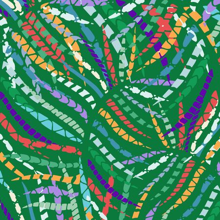 Hand drawn floral pattern. Doodle flowers and leaves illustration.のイラスト素材