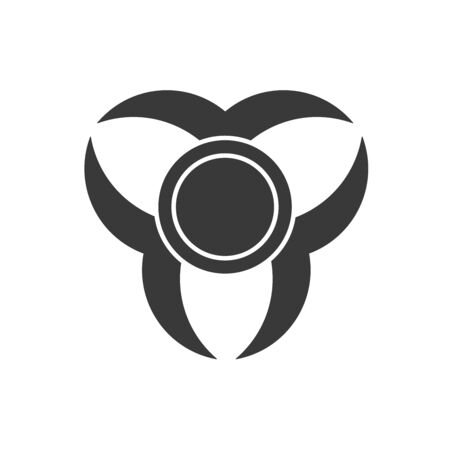 Isolated black spinner icon.のイラスト素材