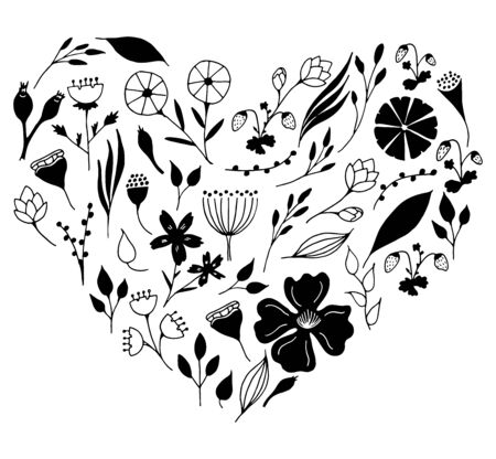 Flowers illustration.のイラスト素材