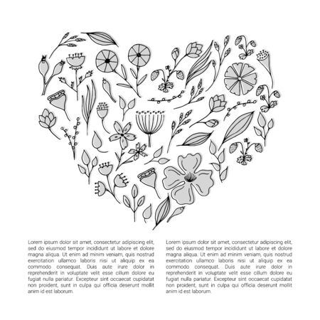 Floral illustration.のイラスト素材