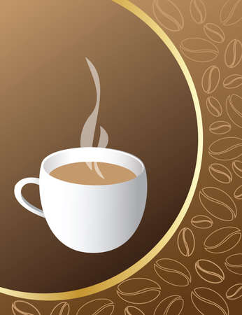 Coffee cup background illustration designのイラスト素材
