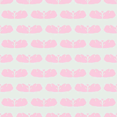 Seamless pattern with swan couple silhouette