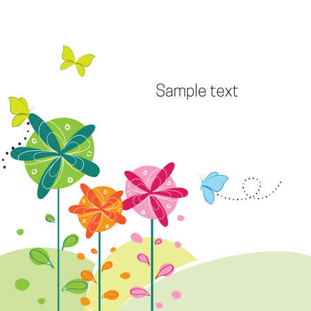 Baby shower cute flowers backgroundのイラスト素材