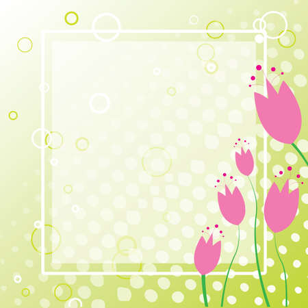 Spring Tulip Background illustration designのイラスト素材