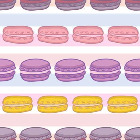 Macaroon vector repeat pattern designのイラスト素材