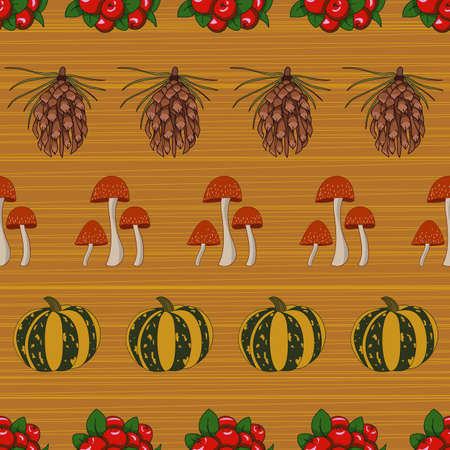 Colorful autumn vector repeat pattern design