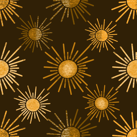 Abstract boho sun pattern design background illustration