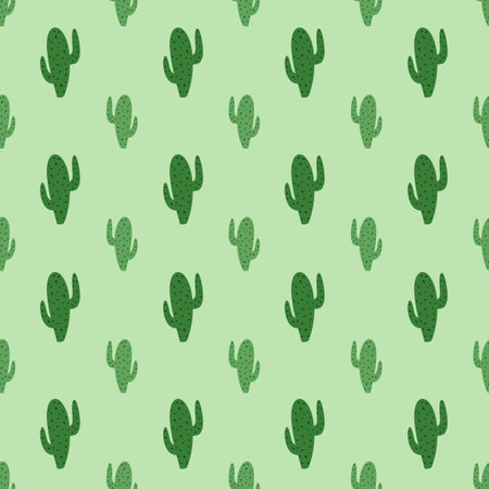 Vector cactus design seamless pattern illustrationのイラスト素材