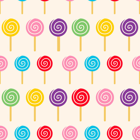 Lollipop vector seamless pattern illustrationのイラスト素材