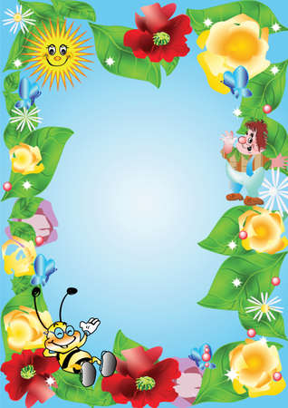 Funny springのイラスト素材