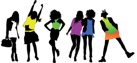 Fashion girlsのイラスト素材