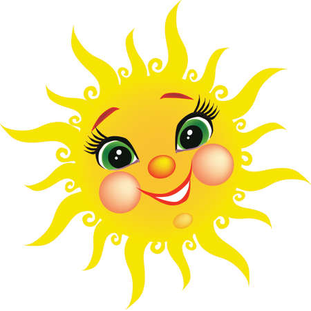 Vector image of  Sun Suitable for children s booksのイラスト素材