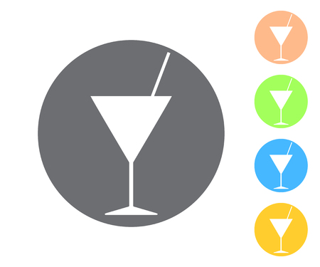 Cocktail icon. Vector illustrationのイラスト素材