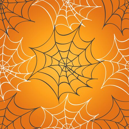 Cobweb seamless pattern. Vector halloween background.のイラスト素材