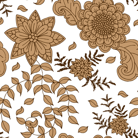 Floral  seamless pattern background, Vector illustrations.のイラスト素材