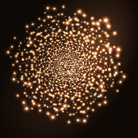 Glowing galaxy on black background.のイラスト素材