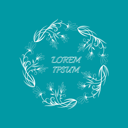 Floral fram. Monogram design template. Floral ornament. Logo design template. Vector illustrationのイラスト素材