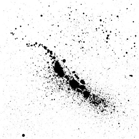 Grunge vector background. Grainy abstract texture. Ink blots splash on white background. Design element.のイラスト素材