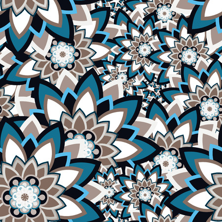 Abstract seamless pattern ornament. Mandala repeat pattern. Vintage background. Vector illustration.のイラスト素材