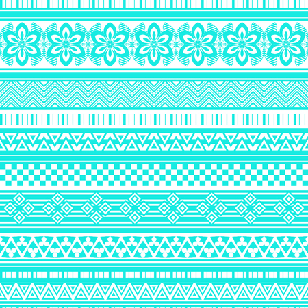 Tribal seamless pattern. Abstract background with ethnic ornament. Seamless background with different geometric shapes. Vector illustrationのイラスト素材
