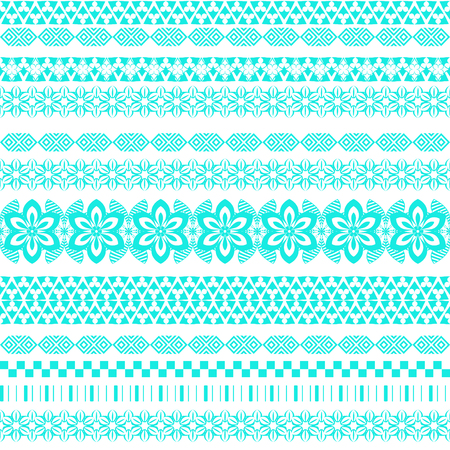Tribal seamless pattern. Abstract background with ethnic ornament. Seamless background with different geometric shapes. Vector illustrationのイラスト素材