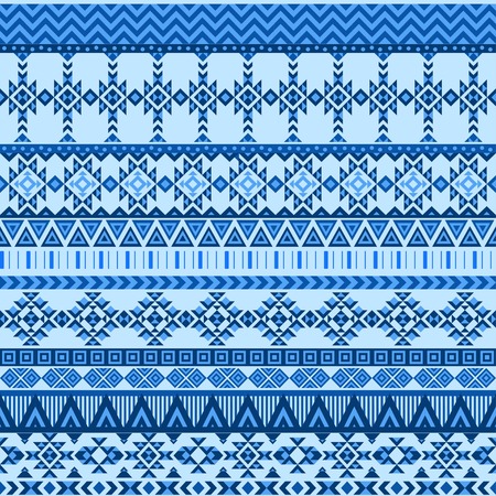 Ethnic seamless pattern with triangle and abstract geometric ornament. Tribal background texture. Native american navajo aztec pattern. Vector illustration hipster background.のイラスト素材