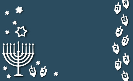 Blue Hanukkah backgroundの写真素材