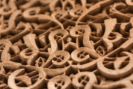 Details of Arab decoration in Marrakech, Morocco の写真素材