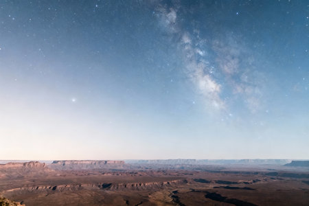 Milky Way over Grand Canyon National Park in Arizona, United Statesの素材