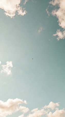 blue sky with cloud closeup - retro vintage effect style pictures.の素材