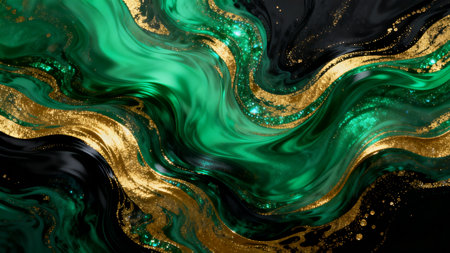Abstract liquid gold marble pattern. Luxury background. 3d renderingの素材