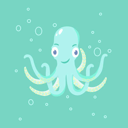 Carton octopus. Cute octopus. Vector illustration.のイラスト素材