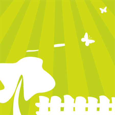 glade white tree,vector illustrationのイラスト素材