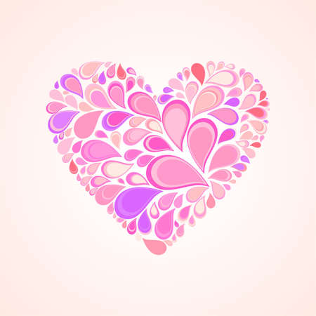 abstract heart pink colorのイラスト素材