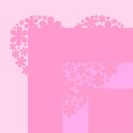 abstract pink heart ,vector illustrationのイラスト素材