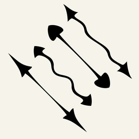 wavy arrows icon,illustrationのイラスト素材