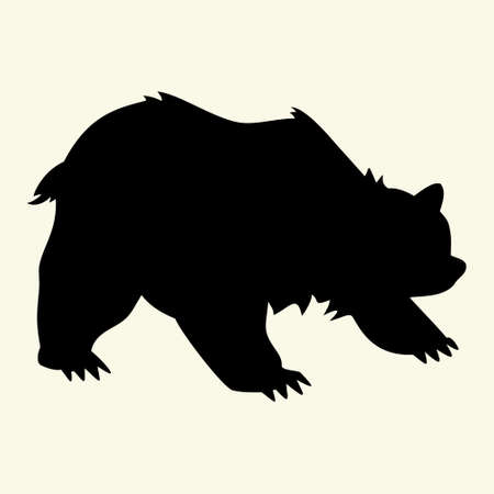 the bear icon on the backgroundのイラスト素材